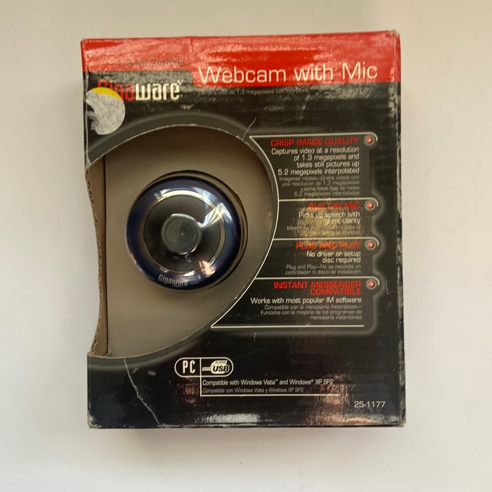 Gigaware webcam with mic 1.3 megapixel